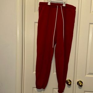 Red Forever 21 sweatpants size 1x